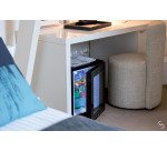 Minibar de oficina JVD con puerta de vidrio, 40 L