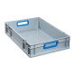 Bac de rangement ProfiPlus EuroBox, poignée ouverte, gris/bleu