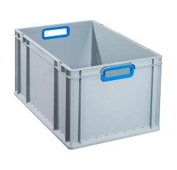 Bac de rangement ProfiPlus EuroBox, poignée ouverte, gris/bleu