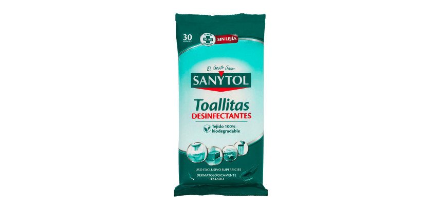 Toallitas desinfectantes Sanytol - paquete de 30