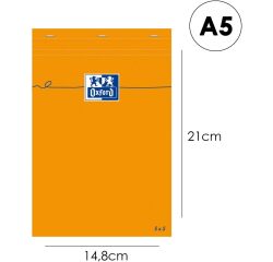 Office block Oxford 14.8 x 21 cm stapled - 5 x 5 mm - 80 sheets
