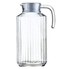 Pichet en verre avec couvercle "Quadro"