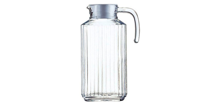 Pichet en verre avec couvercle "Quadro"