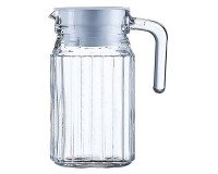 Pichet en verre avec couvercle "Quadro"