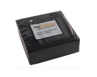 Paquet de 40 serviettes micro-gaufrées ouate 2 plis - 38x38 cm - Noir