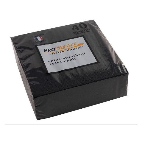 Paquet de 40 serviettes micro-gaufrées ouate 2 plis - 38x38 cm