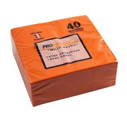 Paquet de 40 serviettes micro-gaufrées ouate 2 plis - 38x38 cm
