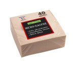 Paquet de 40 serviettes micro-gaufrées ouate 2 plis - 38x38 cm