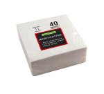 Paquet de 40 serviettes micro-gaufrées ouate 2 plis - 38x38 cm