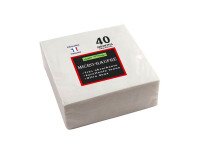 Paquet de 40 serviettes micro-gaufrées ouate 2 plis - 38x38 cm - Blanc