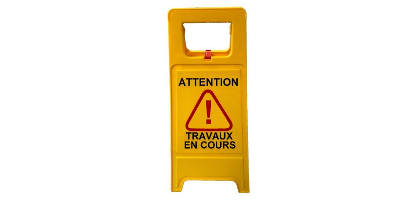 Panneau de signalisation "Travaux en cours"