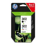 Hp Pack 2 cartucce 302 X4D36AE nero + colore