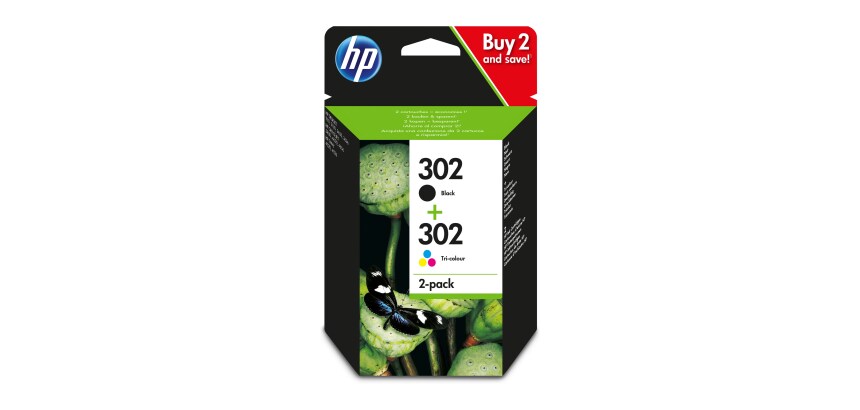 Hp Pack 2 cartucce 302 X4D36AE nero + colore