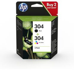 En_hp pack 2 cartucce - 304 3jb05ae nero + colore