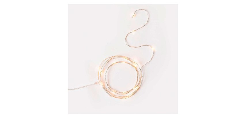 Guirlande lumineuse LED, fonctionne à pile, 20 LED