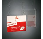 Porte-ffiches, format A4 oblong, en acrylique