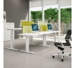 Bureau assis-debout Ergomaxx L160 x P 80 cm réglage électrique en hauteur avec top access