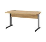 Bureau droit L 160 cm Jazz piètement Métal