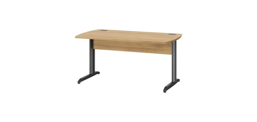 Bureau droit L 160 cm Jazz piètement Métal