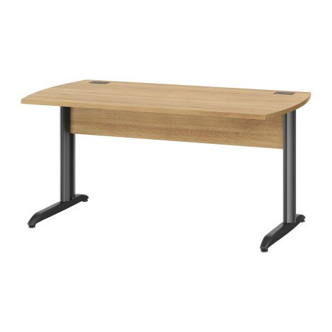 Mesa recta roble An 160 cm Quarta Plus patas metal L