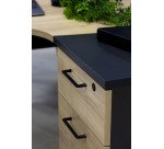 Caisson hauteur de bureau 3 tiroirs profondeur 80 cm - Jazz