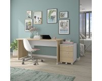 Scrivania dritta L140 cm gambe piene Quarta Plus