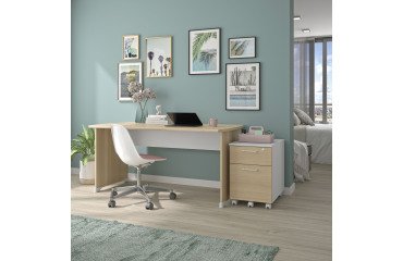 Scrivania dritta L140 cm gambe piene Quarta Plus