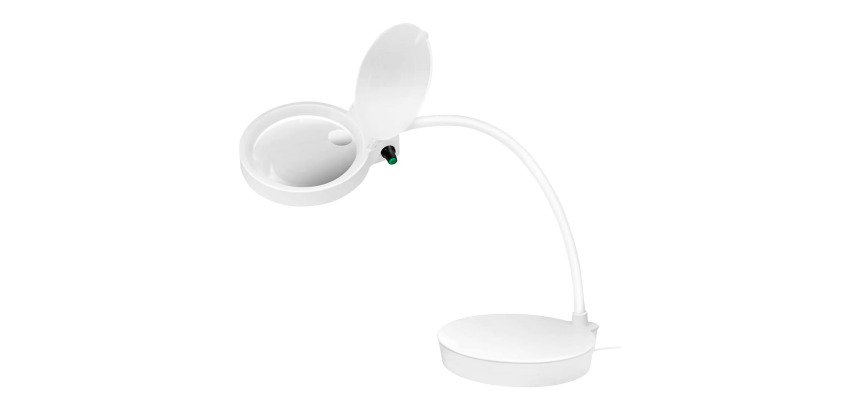 Lampe loupe à LED, à 2 lentilles, dimmable, blanc