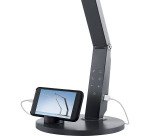 Lampe LED Vario Plus avec variateur, anthracite. Dim tête 46,5 cm x 4,4, pied Ø 20, bras 17 x 33 cm