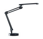 Lampe à LED 4 Stars Noire ABS alu et métal - Bras 2 x 28 cm, Tête 28,4 x 4,5 cm Socle D15,3 cm