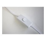 Lampadaire trépied en bambou Unilux avec abat jours en tissu tooka bambou et blanc