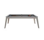 Billard Caraïbes Extérieur 203x116, pieds blancs, drap gris