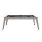 Billard Caraïbes Extérieur 203x116, pieds blancs, drap gris