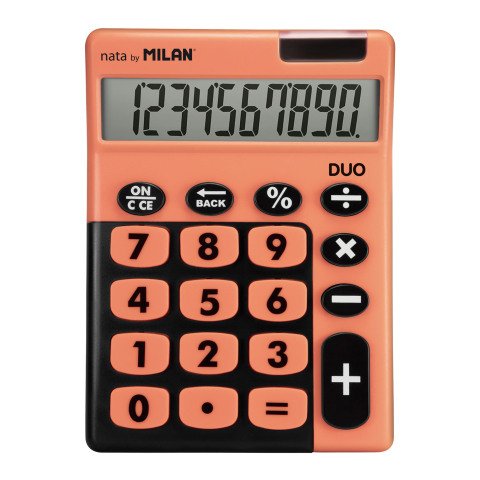 Calculadora de sobremesa MILAN Naranja 10 dígitos Duo