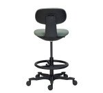 Chaise assis-debout ZERTY tissu - dossier bas - sans accoudoirs - mécanisme haut/bas - pieds noir