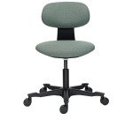 Chaise de bureau SIELLO tissu - dossier bas - sans accoudoirs - mécanisme haut/bas - pieds noir