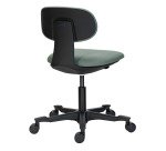 Chaise de bureau SIELLO tissu - dossier bas - sans accoudoirs - mécanisme haut/bas - pieds noir