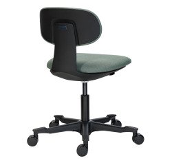 Bureaustoel ZERTY stof - lage rugleuning - zonder armleuningen - hoog/laag mechanisme - zwart onderstel