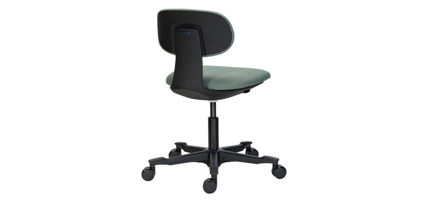 Chaise de bureau SIELLO tissu - dossier bas - sans accoudoirs - mécanisme haut/bas - pieds noir