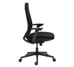 Chaise de bureau MARCUS tissu et maille - accoudoirs, réglage profondeur d'assise et soutien lombaire - Mécanisme Synchrone