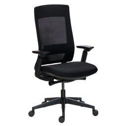 Chaise de bureau MARCUS tissu et maille - accoudoirs, réglage profondeur d'assise et soutien lombaire - Mécanisme Synchrone