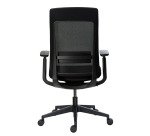 Chaise de bureau MARCUS tissu et maille - accoudoirs, réglage profondeur d'assise et soutien lombaire - Mécanisme Synchrone