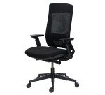 Chaise de bureau MARCUS tissu et maille - accoudoirs, réglage profondeur d'assise et soutien lombaire - Mécanisme Synchrone