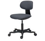 Chaise de bureau SIELLO tissu - dossier bas - sans accoudoirs - mécanisme haut/bas - pieds noir