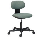 Chaise de bureau SIELLO tissu - dossier bas - sans accoudoirs - mécanisme haut/bas - pieds noir