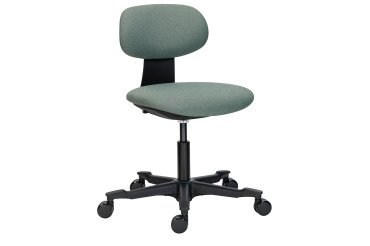 Chaise de bureau ZERTY tissu - dossier bas - sans accoudoirs - mécanisme haut/bas - pieds noir