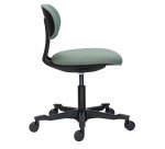 Chaise de bureau SIELLO tissu - dossier bas - sans accoudoirs - mécanisme haut/bas - pieds noir