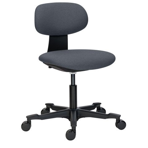 Silla baja Zerty tejido gris oscuro - respaldo bajo