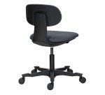 Chaise de bureau SIELLO tissu - dossier bas - sans accoudoirs - mécanisme haut/bas - pieds noir