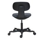 Chaise de bureau SIELLO tissu - dossier bas - sans accoudoirs - mécanisme haut/bas - pieds noir